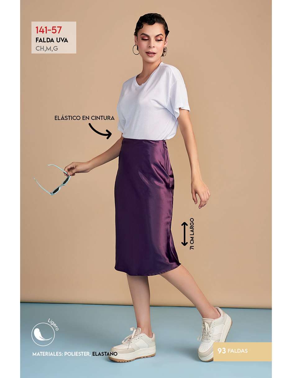 Falda Uva Satinada
