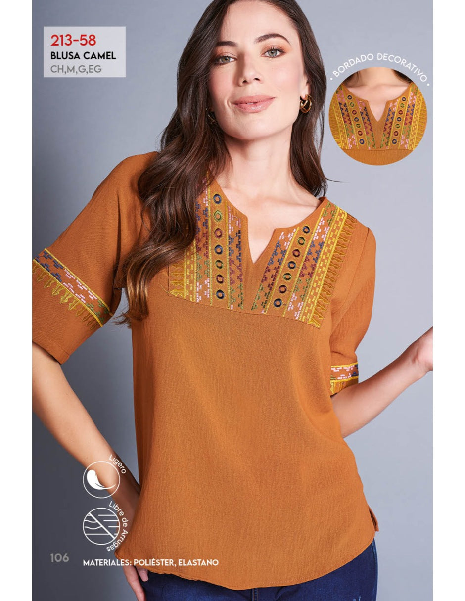 Blusa Camel Dama