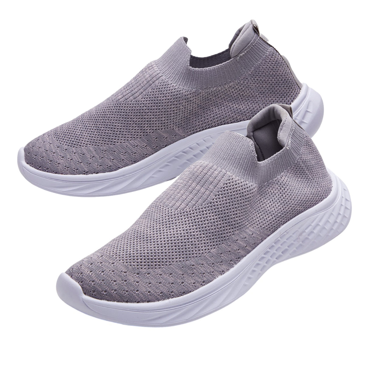 Tenis Mujer Color Gris Tela Stretch Transpirable Confort dv2925