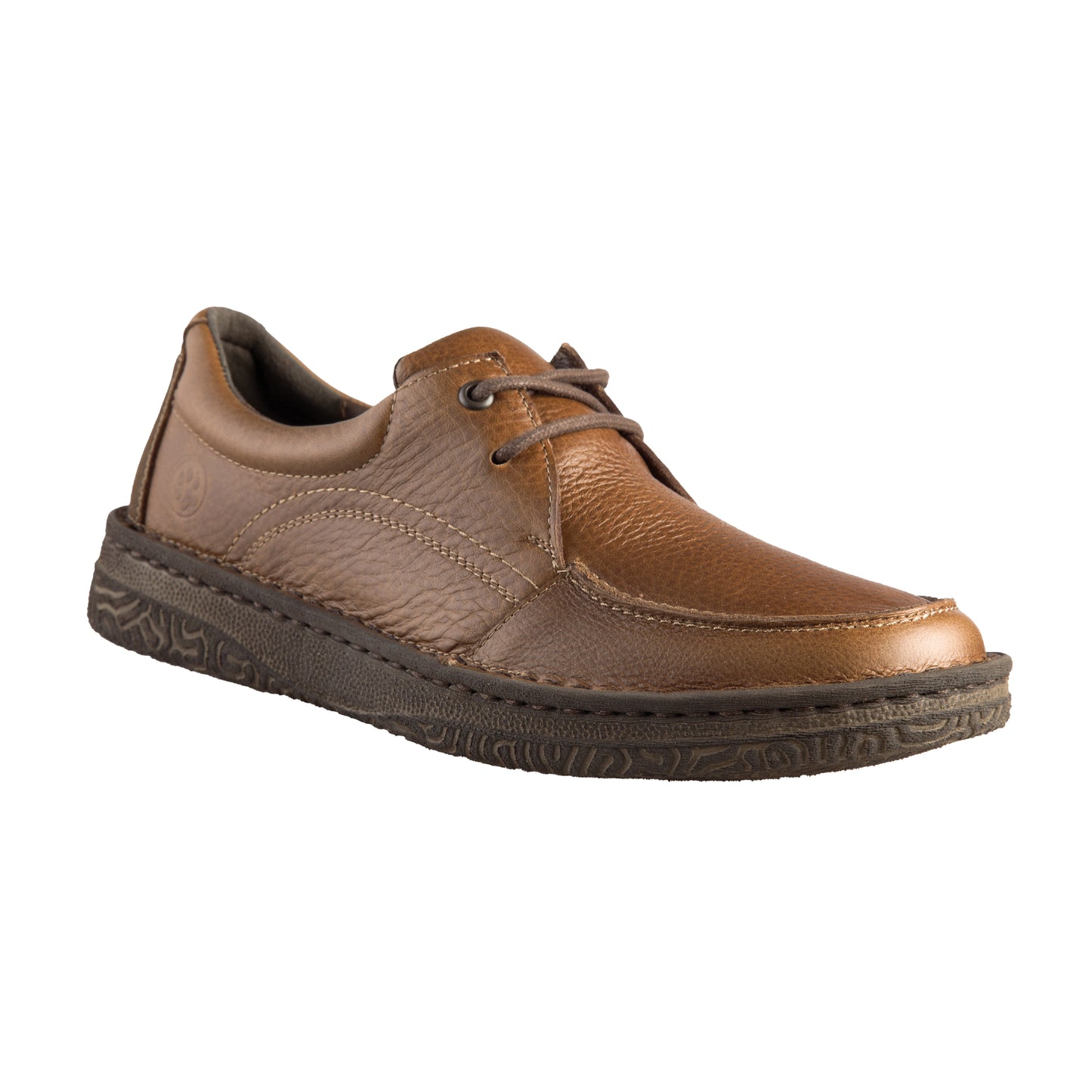 Zapato Patrick Hombre Camel Piel Lazo Puntera Cosida Lobo Solo