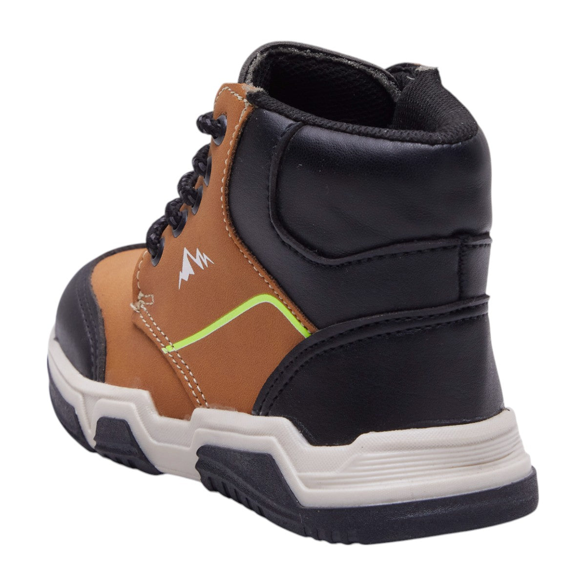 Bota de Montaña para Niño en Material Tipo Piel Café con negro dv2925