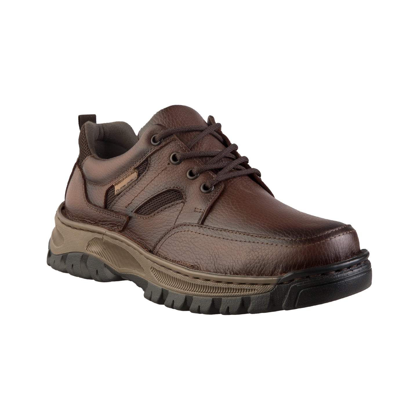 Zapato Button Hombre Piel Café Deportivo Trail Urbano Lobo Solo