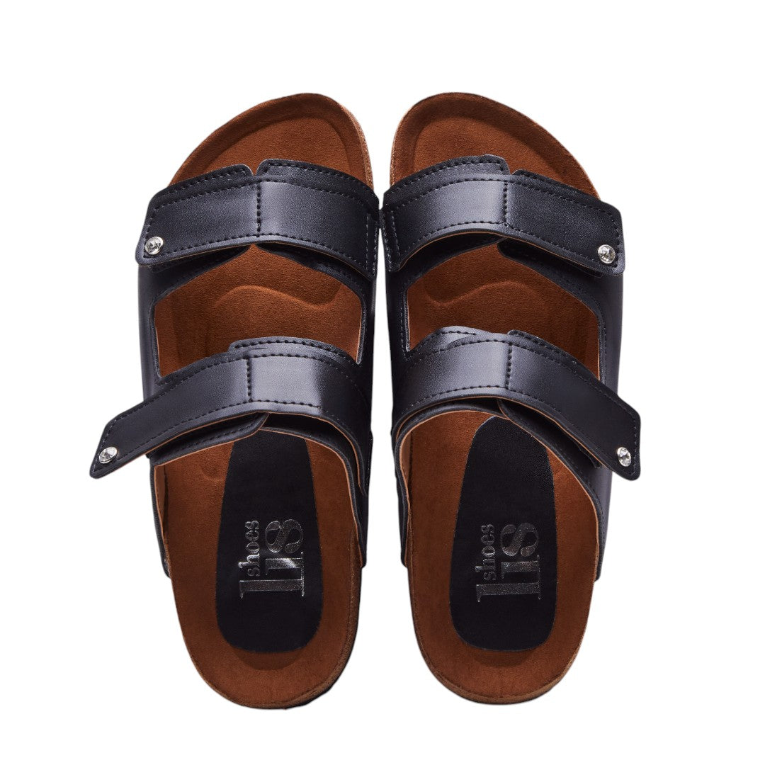 Sandalias Casuales Con Doble Broche Unisex Azul dv2925