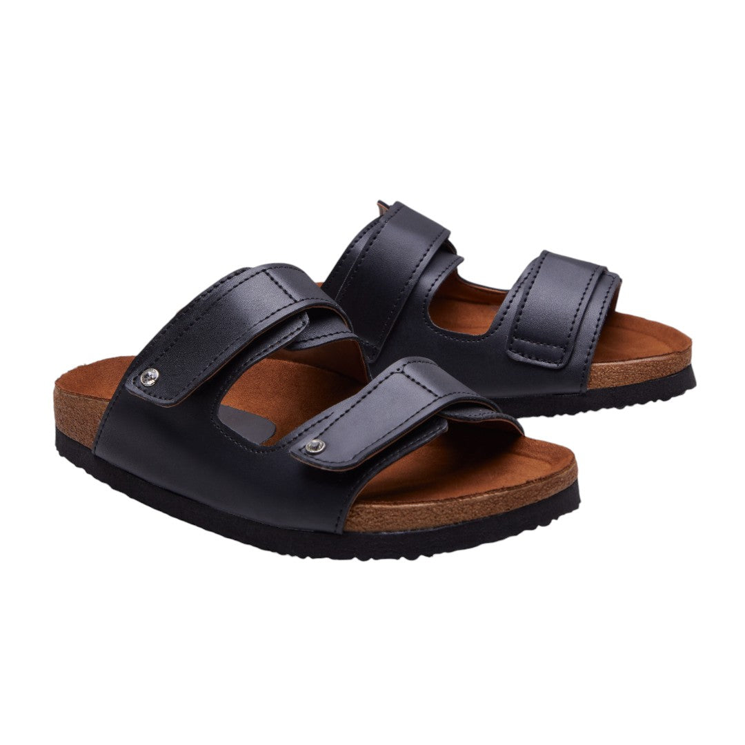 Sandalias Casuales Con Doble Broche Unisex Azul dv2925