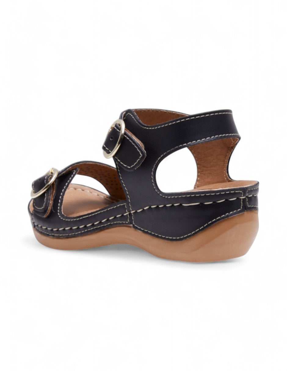 Sandalia Mujer Suela Madera con Herrajes dv2925