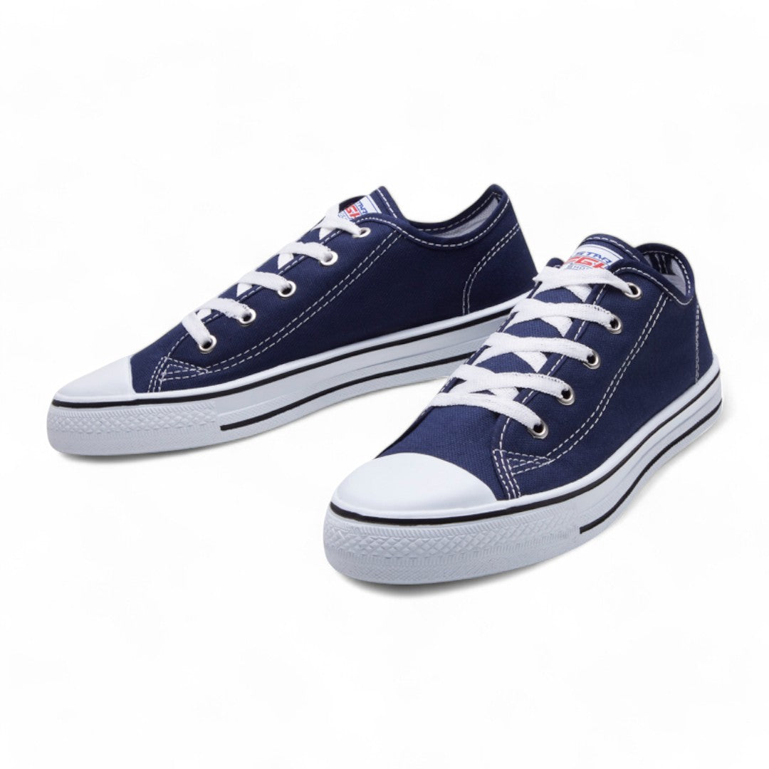 Tenis Unisex Azul Marino Costuras Contraste dv2925