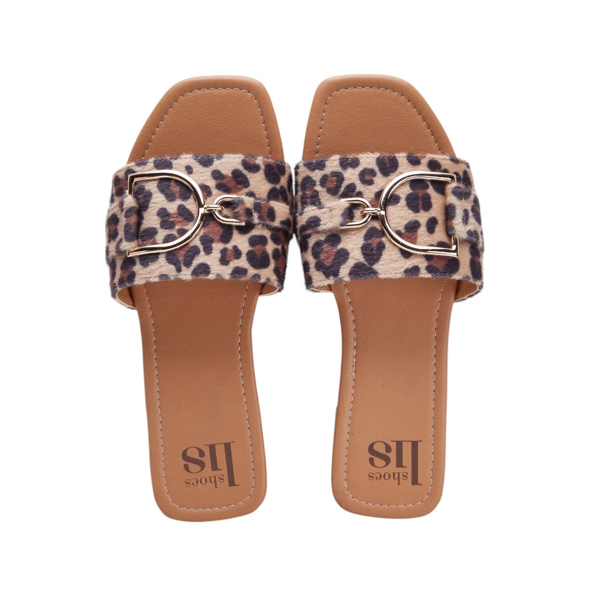 Sandalia Plana Animal Print Hebilla Decorativa 124000 dv2925