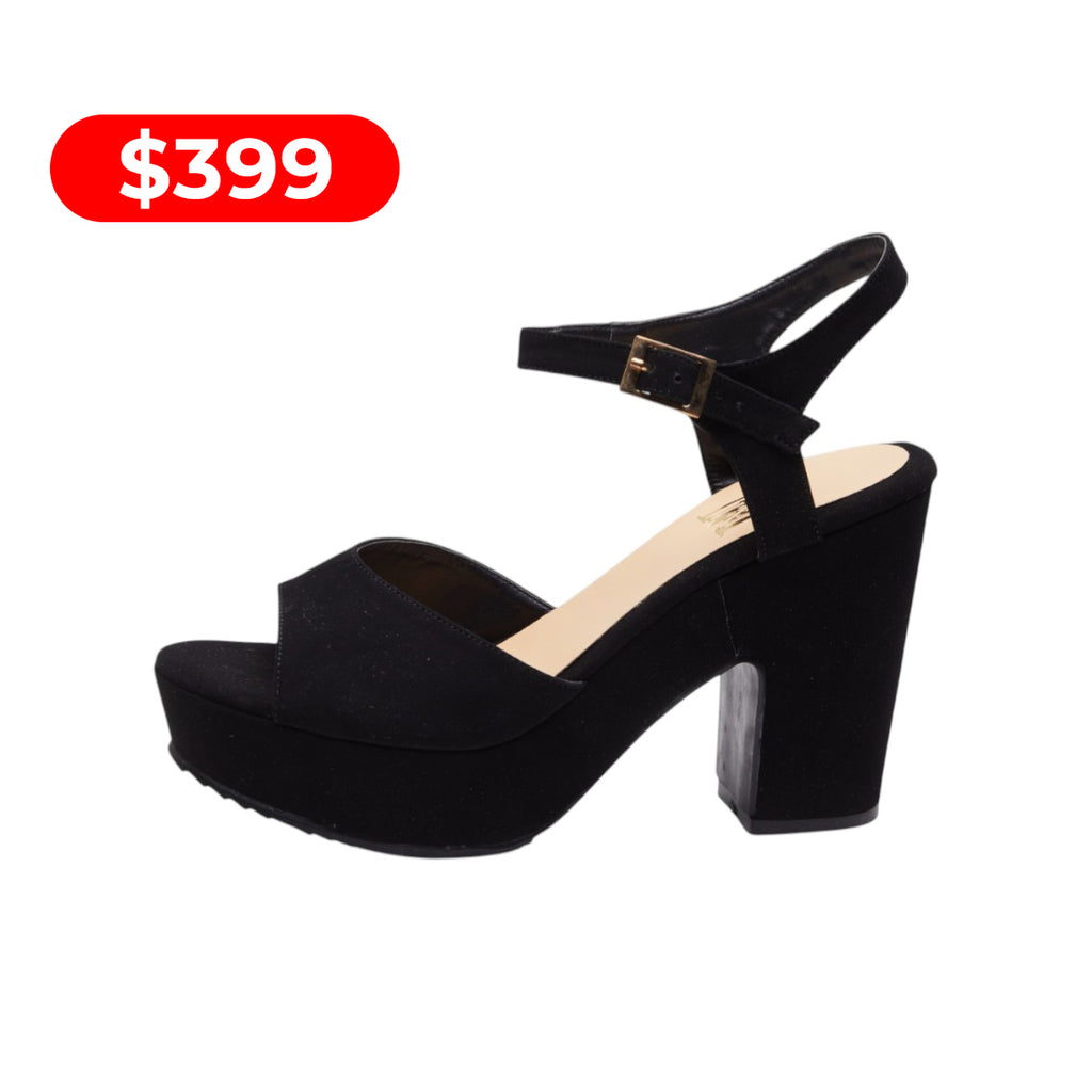 Zapatilla de plataforma negro modelo O65300