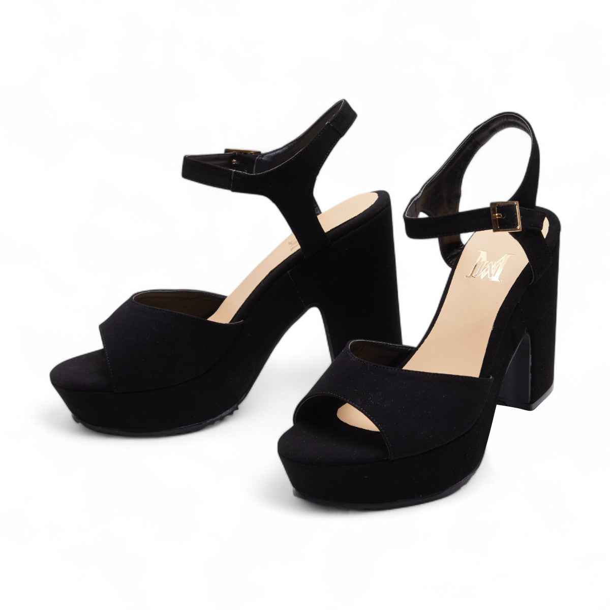 Zapatilla de plataforma negro modelo O65300