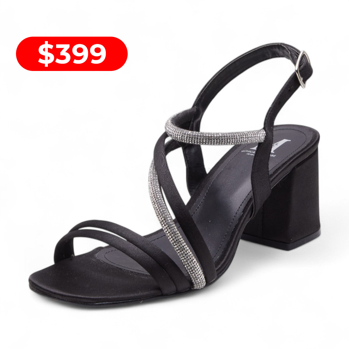 Sandalia de tacón negro modelo 114230