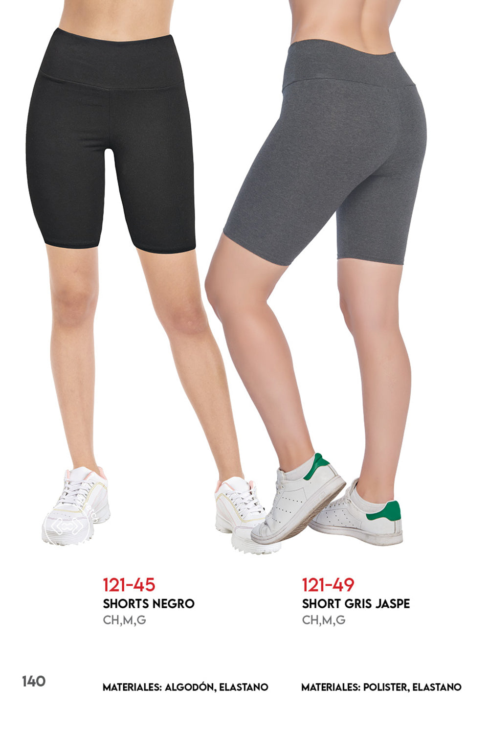 Short Biker Gris: Tiro Alto y Estilo Stretch