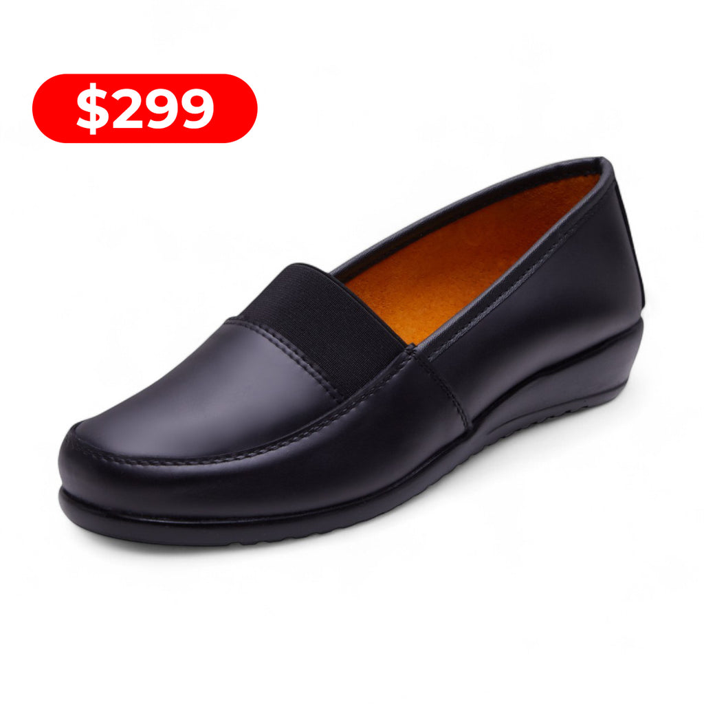 Zapato de piso negro modelo 121111