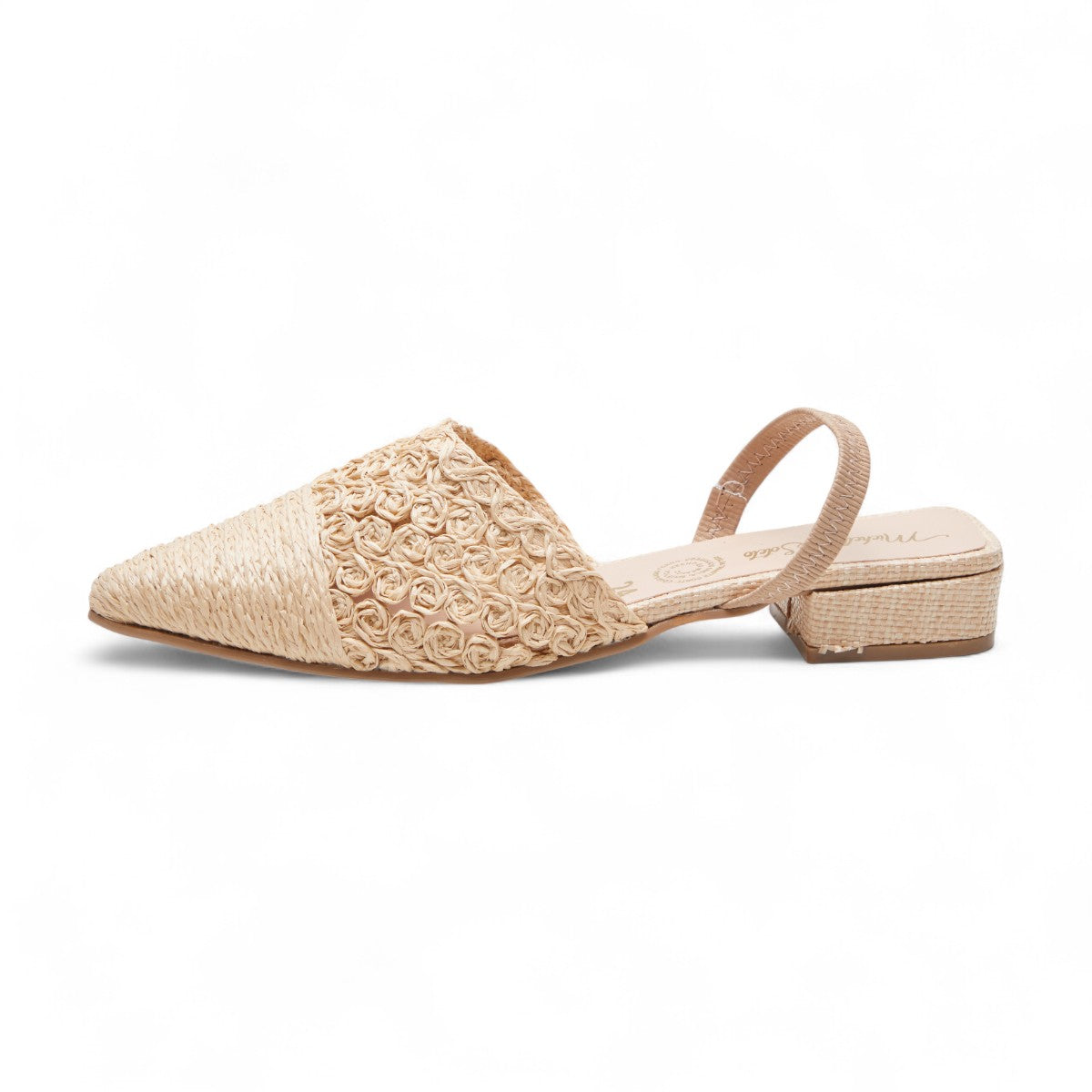 Mule beige tejido punta fina | Flats verano mujer 2025