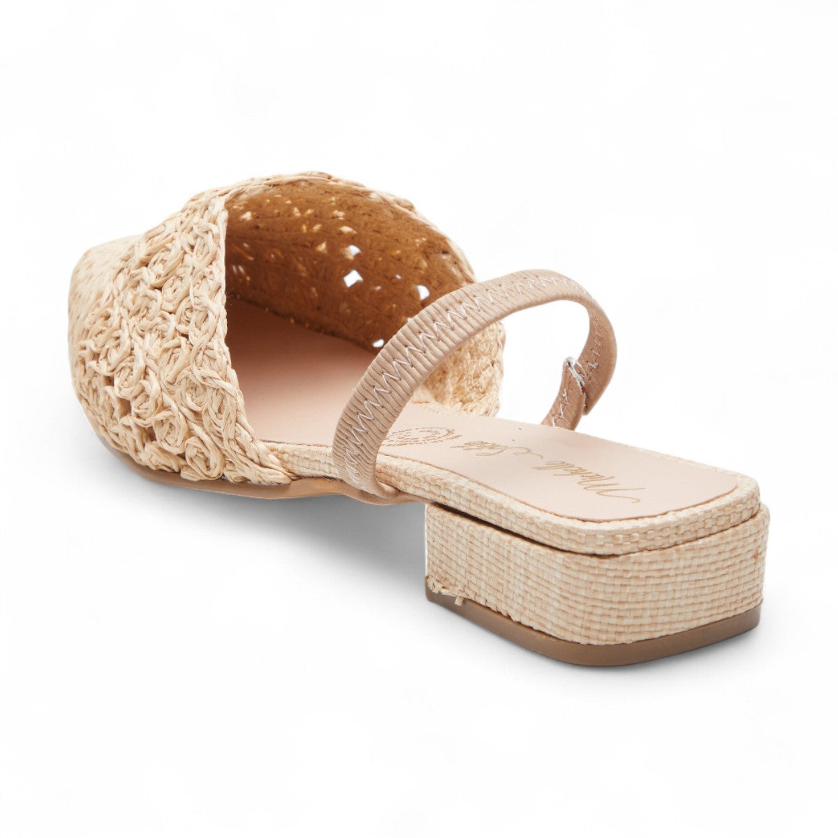 Mule beige tejido punta fina | Flats verano mujer 2025