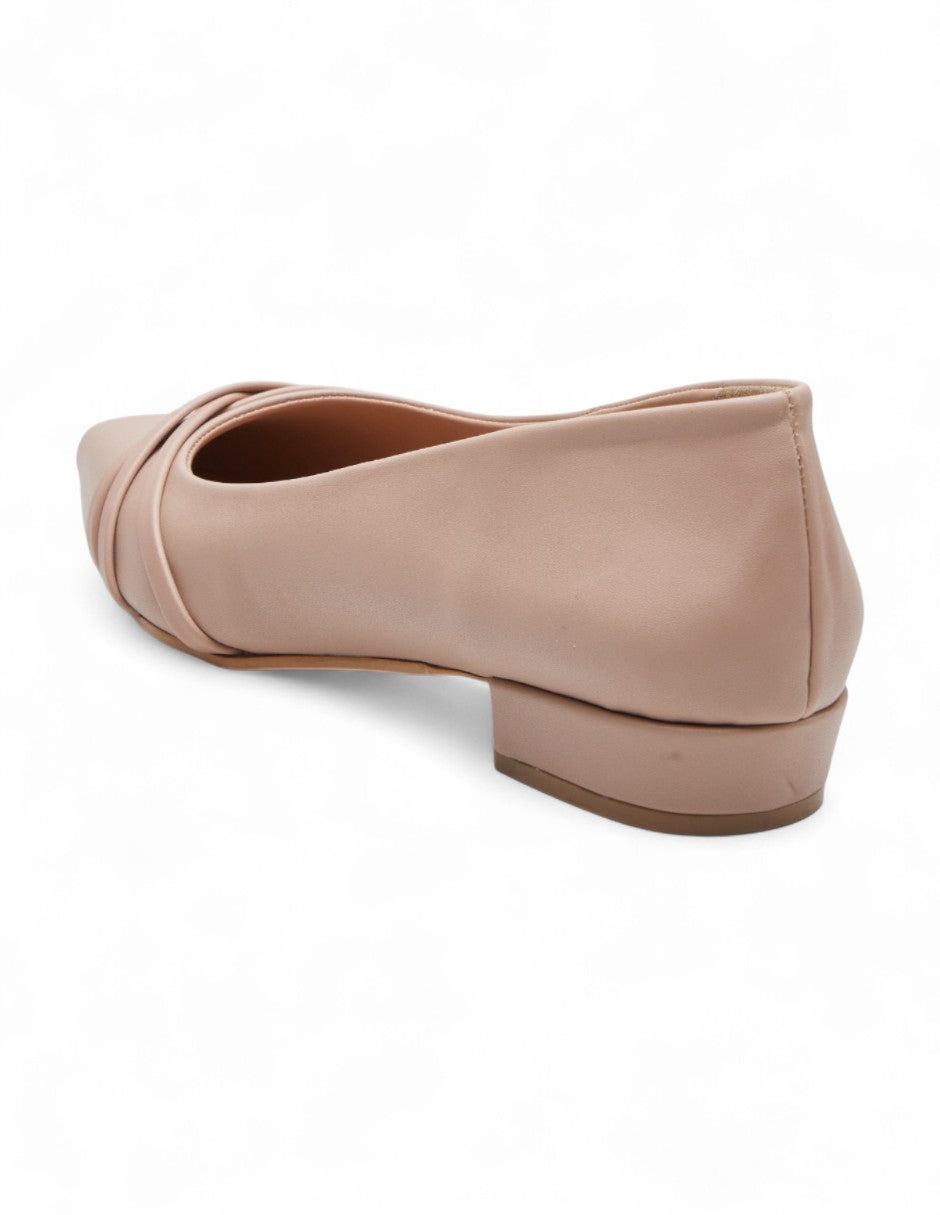 Flat nude cruzado punta fina | Zapatos cómodos mujer 2025