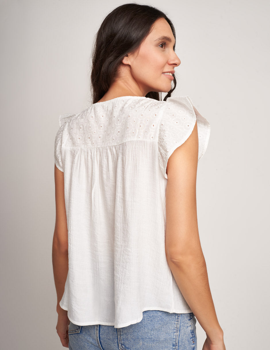 Blusa Blanca Cuello V