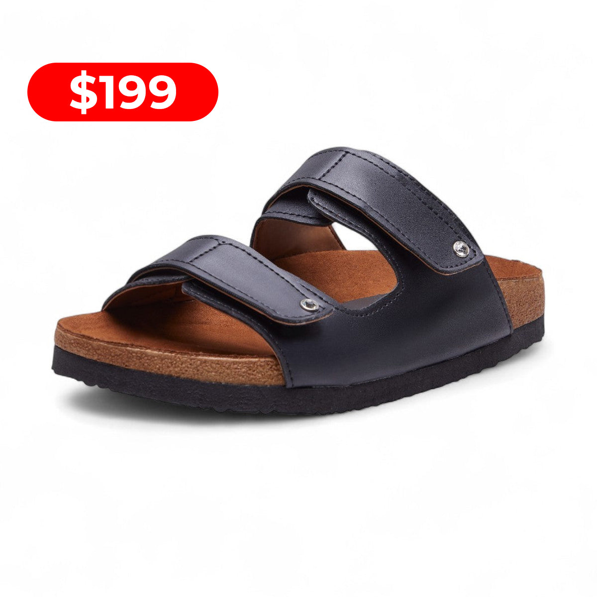 Huaraches Negro tipo Berkin estilo 216100