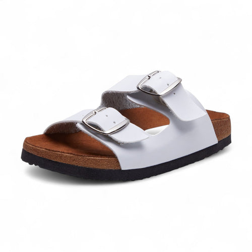Huaraches blanco tipo Berkin estilo 216101