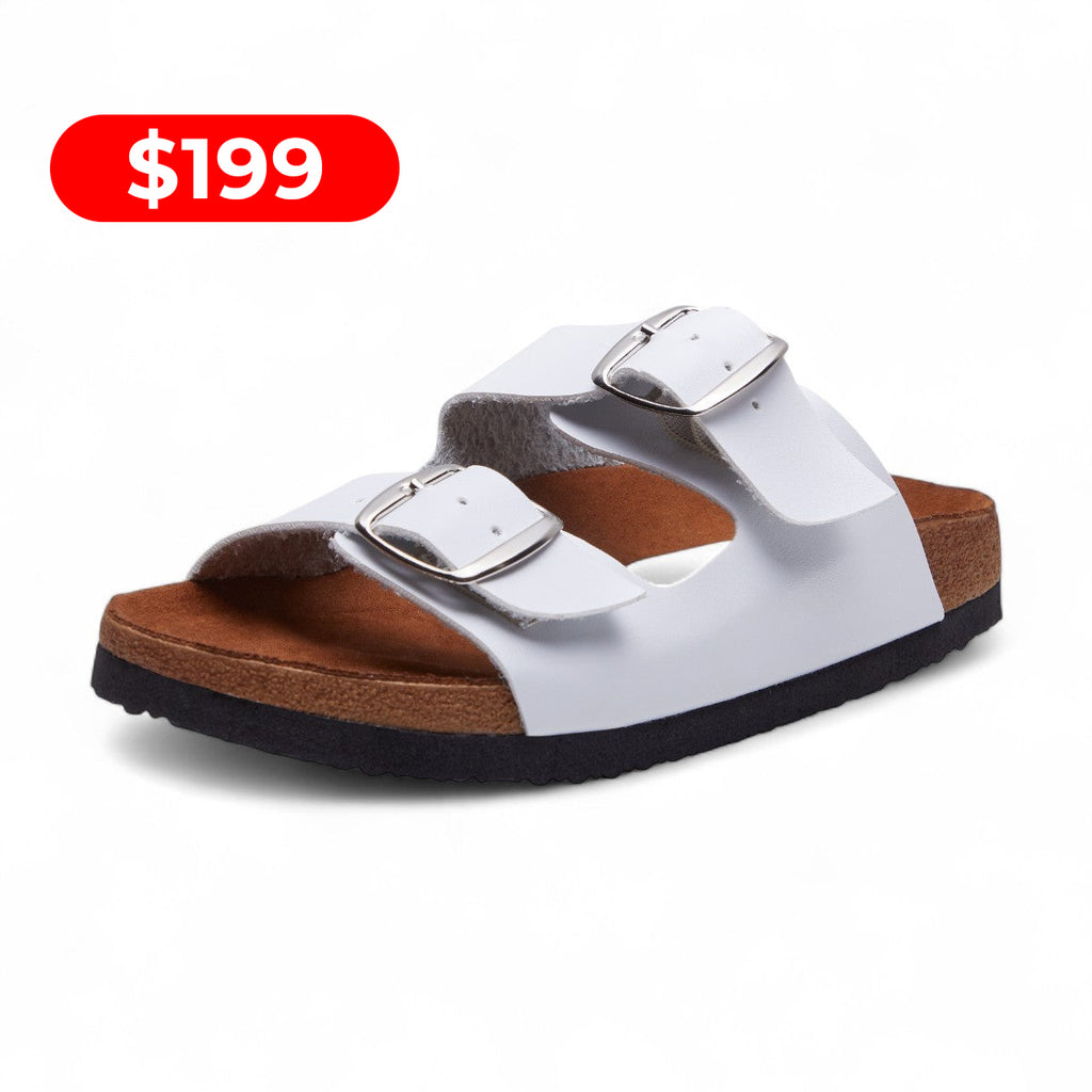 Huaraches blanco tipo Berkin estilo 216101