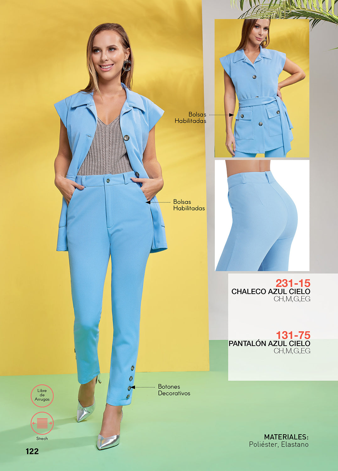 Chaleco Azul Cielo Dama