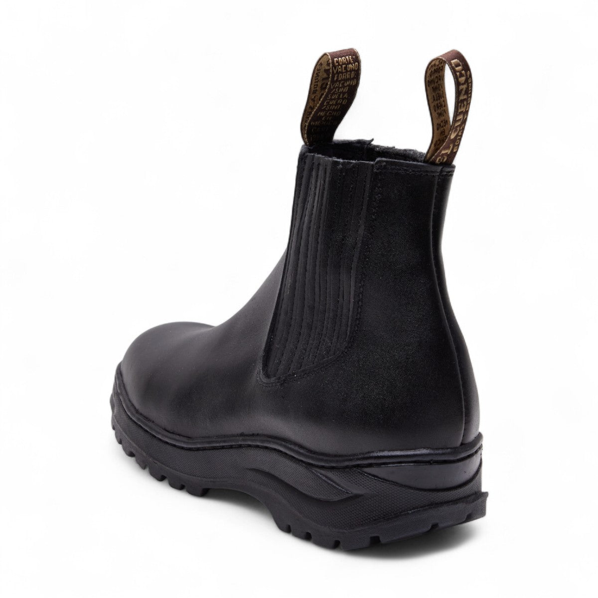 Botines negros para caballero en material tipo piel con elástico lateral y suela confort, diseño elegante y moderno dv2925