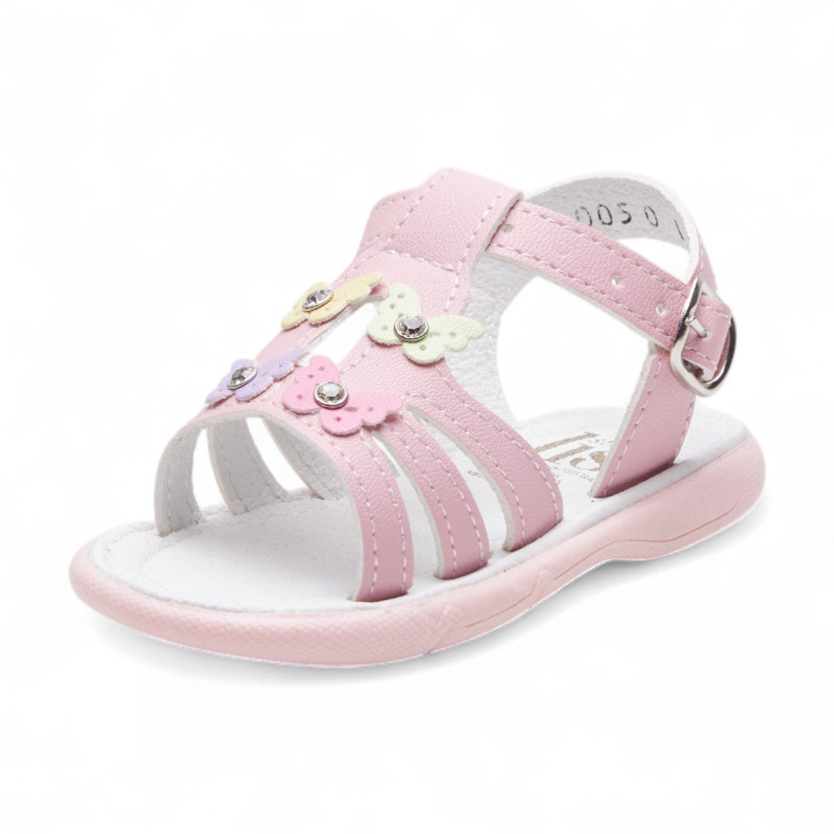 Sandalia rosa con flores | Calzado niña verano 2025