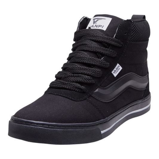 Tenis Negro Hombre Tipo Bota Textil dv2925