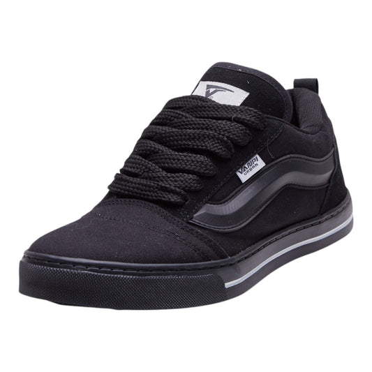 Tenis Hombre en Textil Negro Casuales Agujetas Habilitadas dv2925