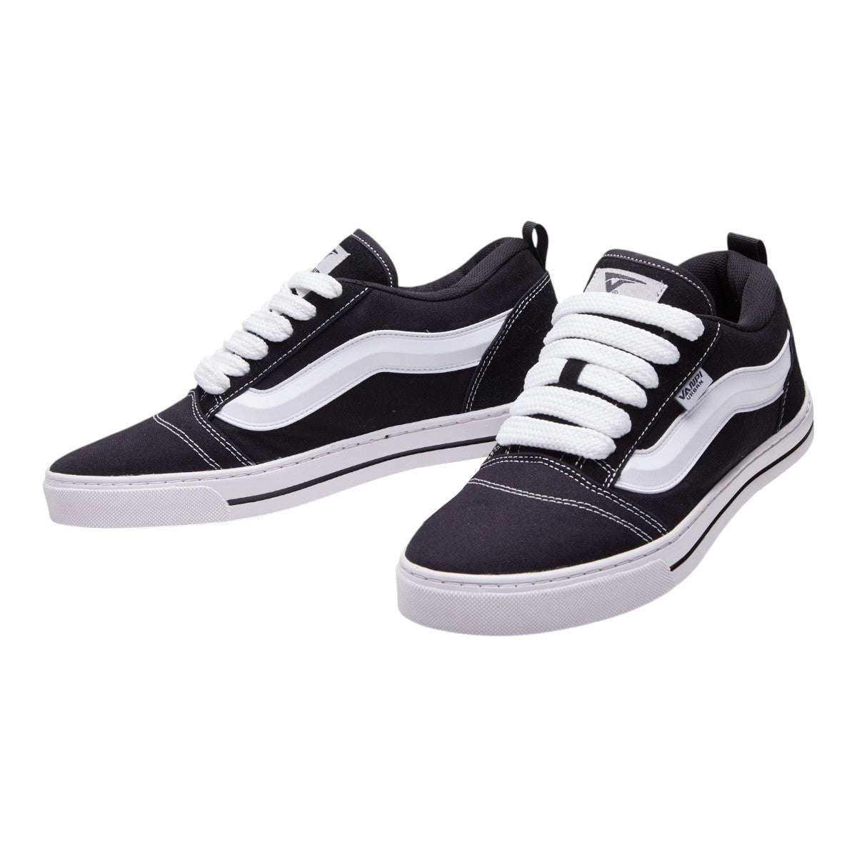 Tenis Hombre en Textil Negro Costuras Blancas Casuales Agujetas Habilitadas dv2925