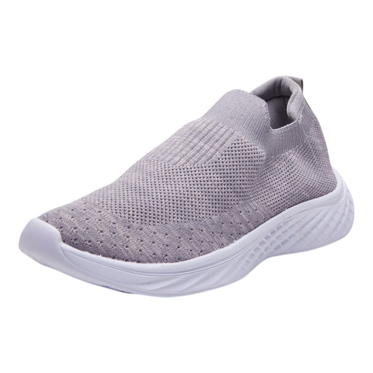 Tenis Mujer Color Gris Tela Stretch Transpirable Confort dv2925