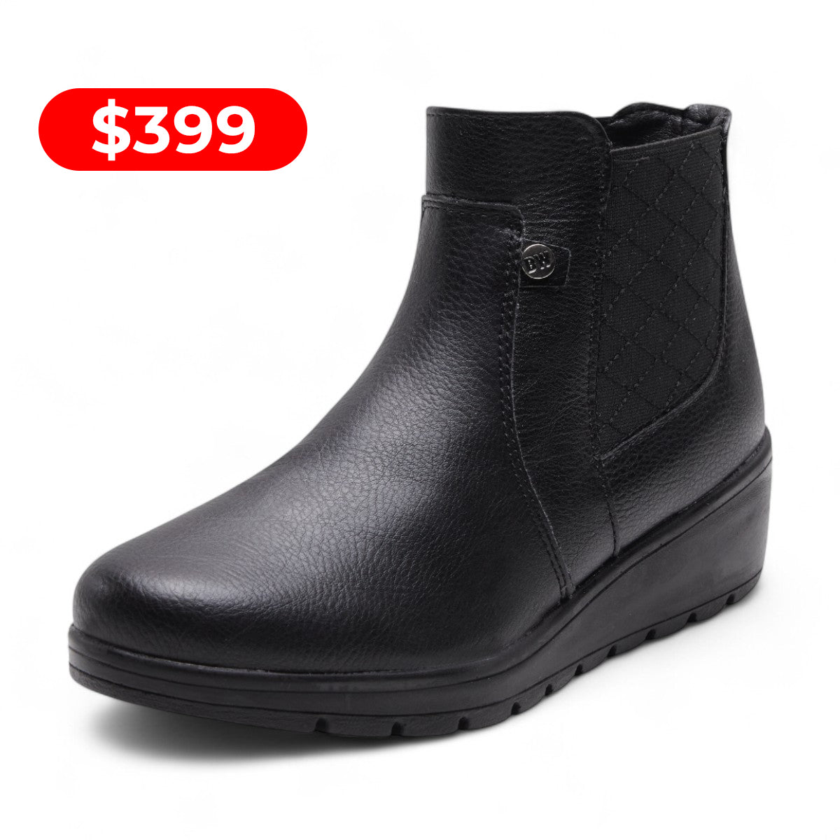 Botines negro con elástico modelo 656106