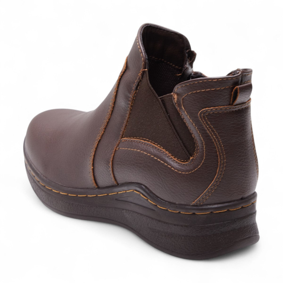 Botines café con elástico modelo 656107