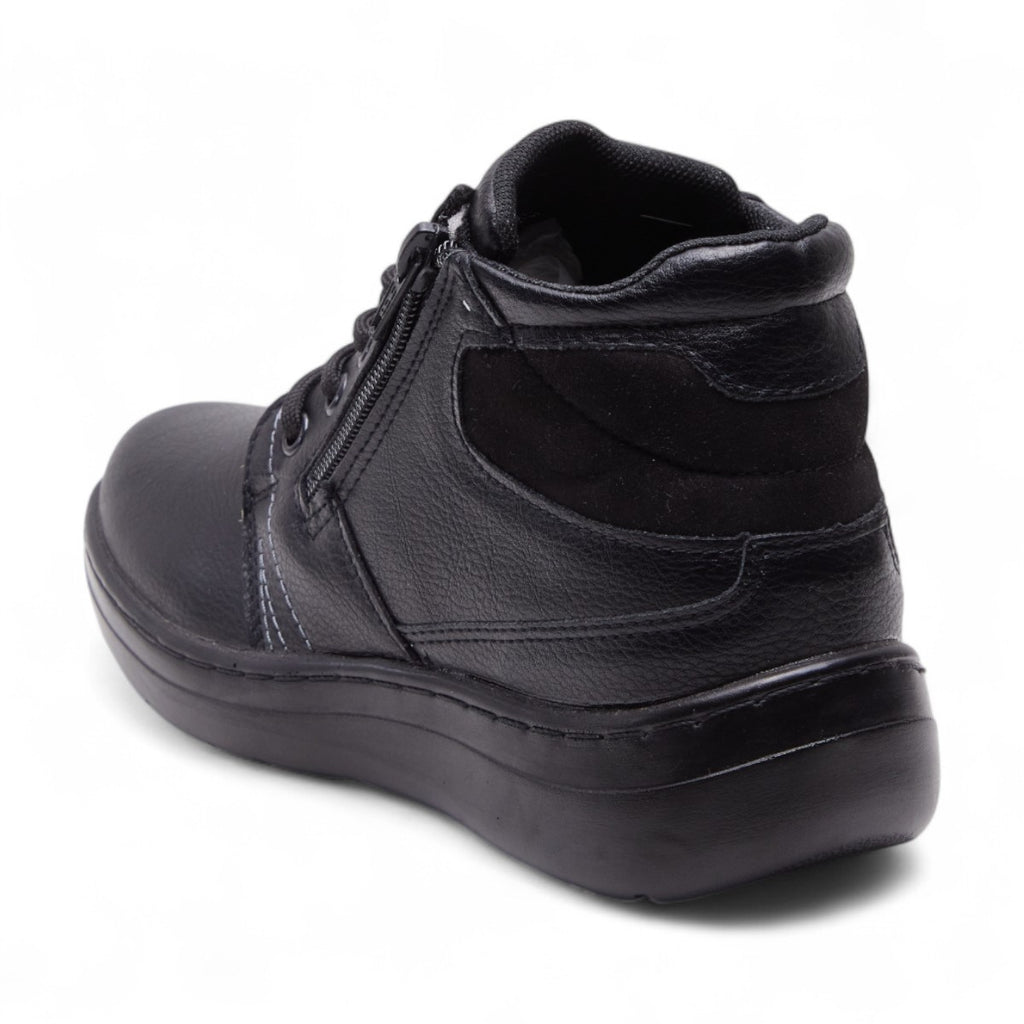 Botines negro con cierre y cintas modelo 656109