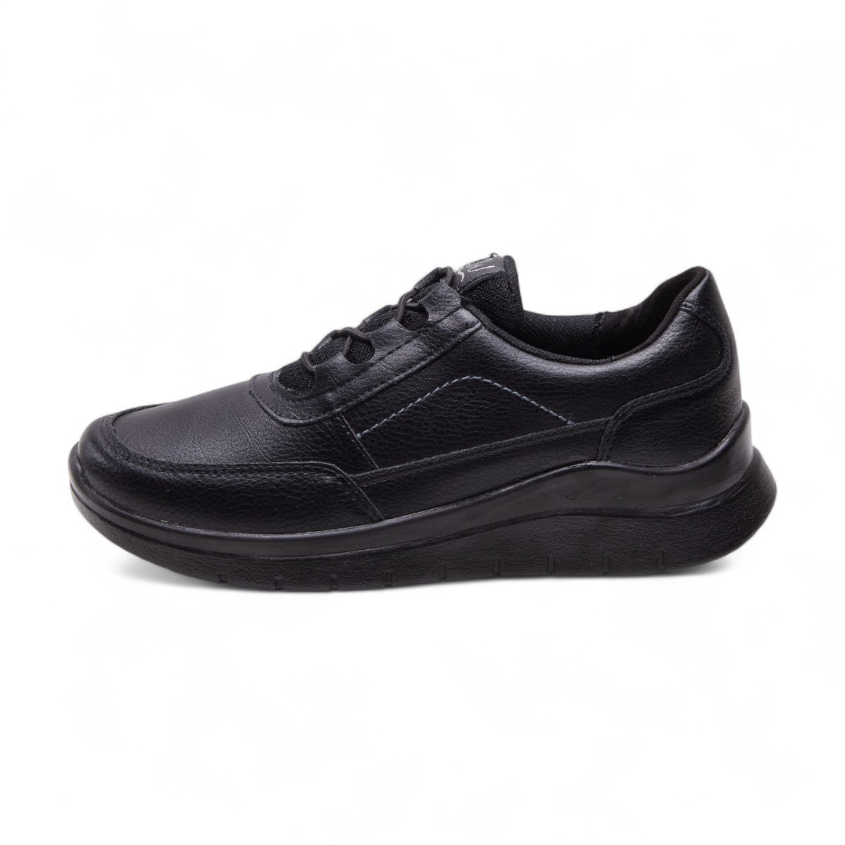 Tenis de tipo piel urbano negros modelo 656111