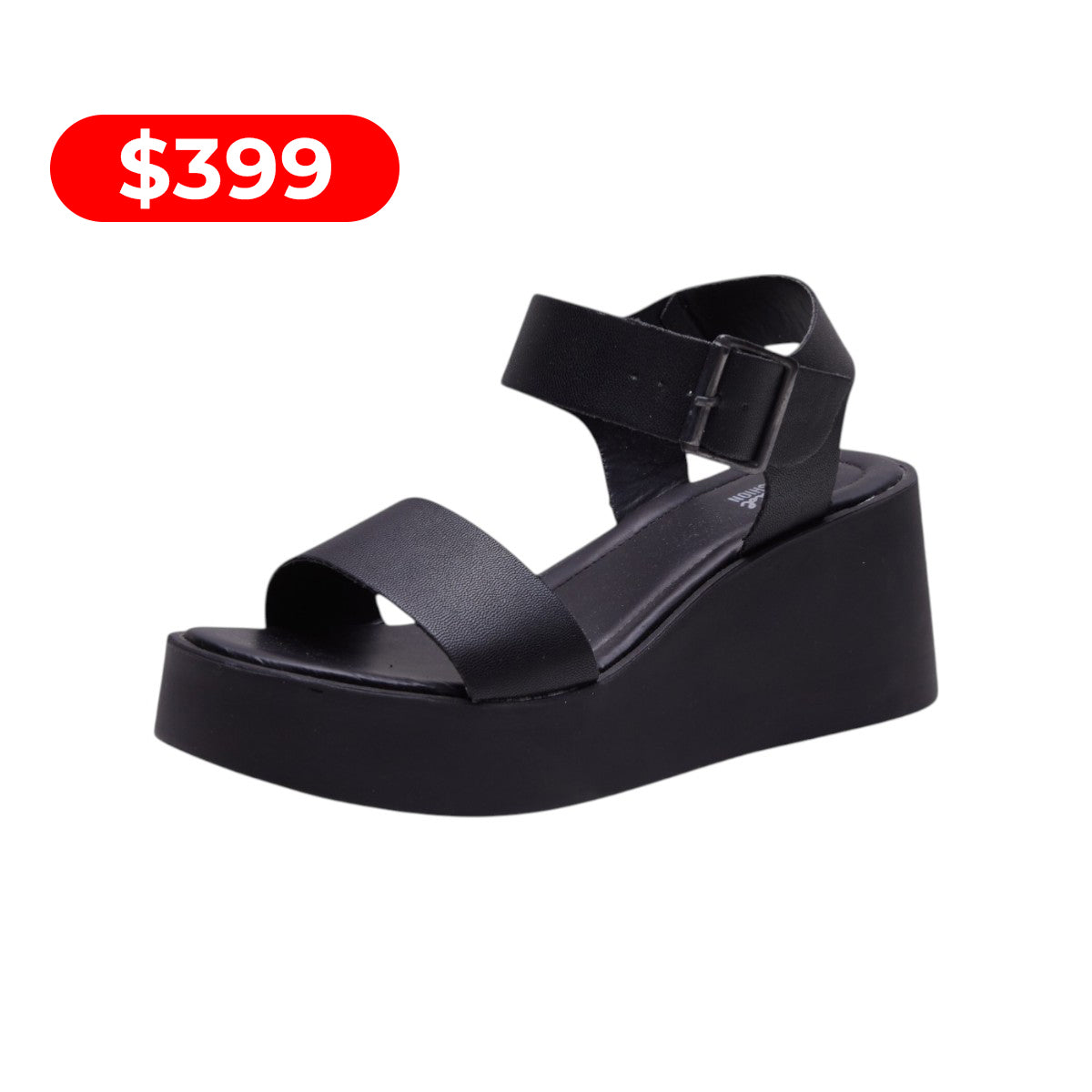 Sandalia de plataforma negra modelo 656416