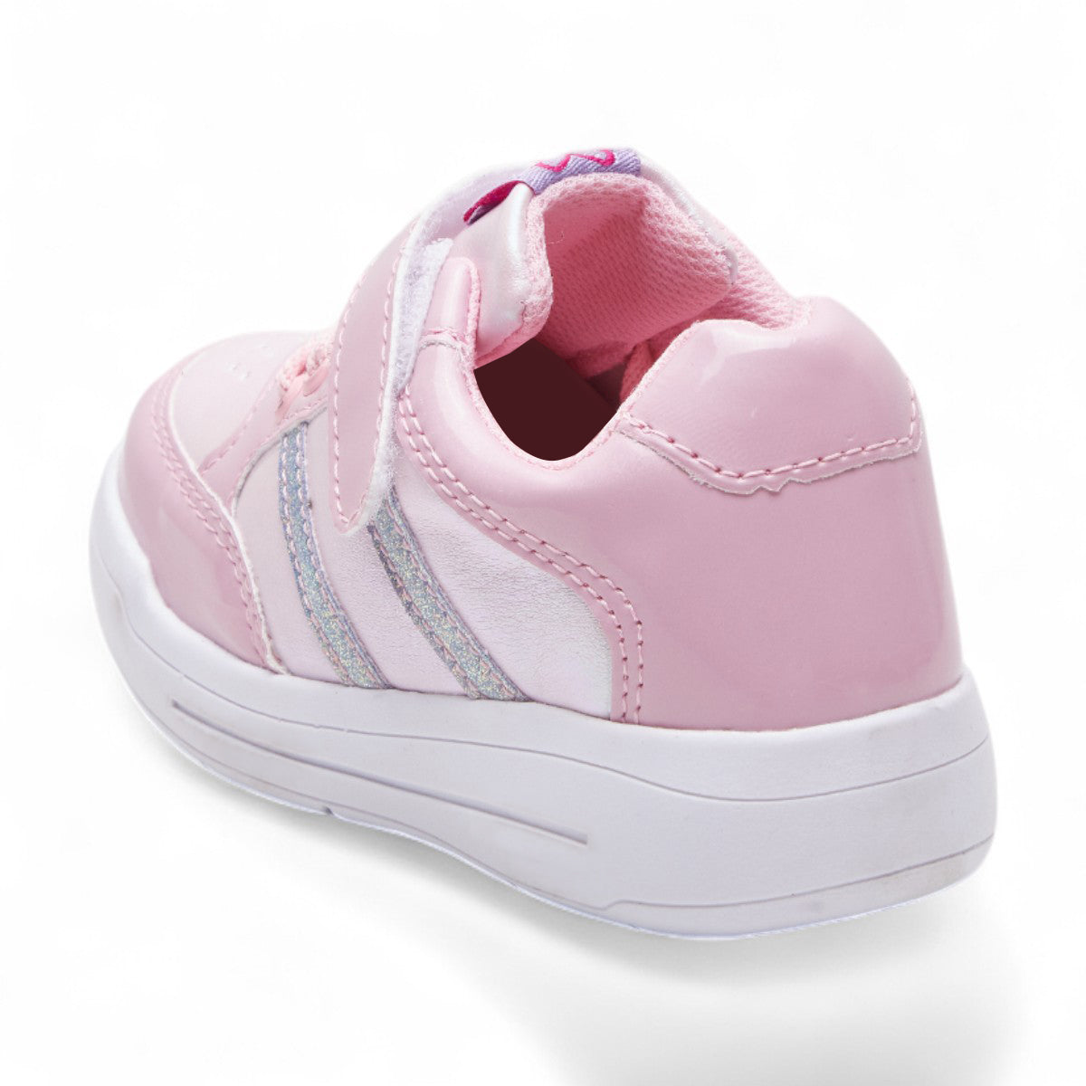 Tenis escolar rosa con velcro y agujetas | Sneakers niña 2025