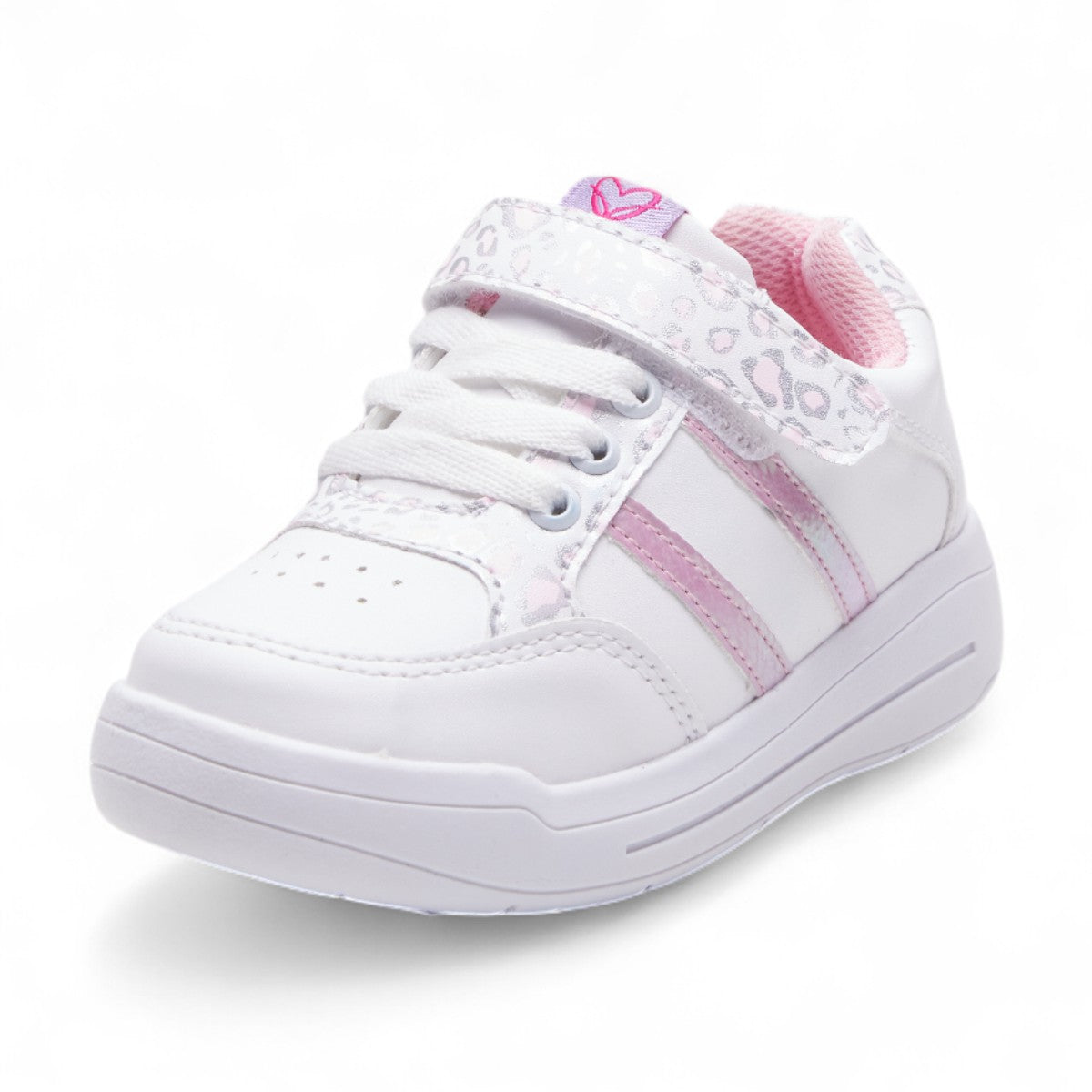 Tenis escolar blanco con rosa | Sneakers niña 2025