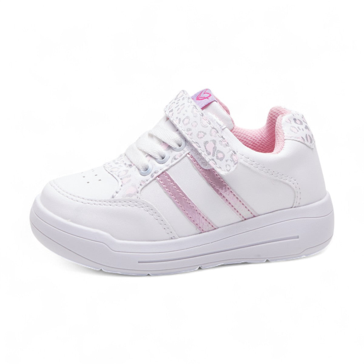 Tenis escolar blanco con rosa | Sneakers niña 2025