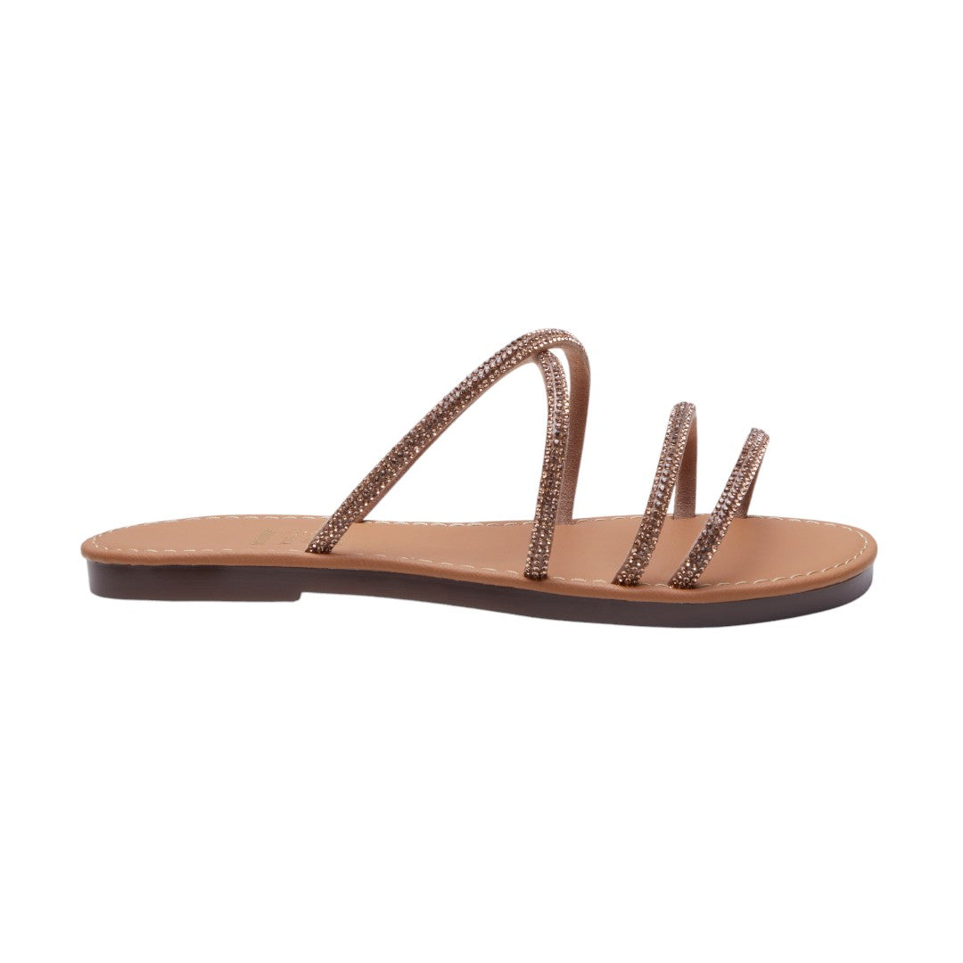Sandalias Huaraches Casuales Para Mujer Dorados dv2925