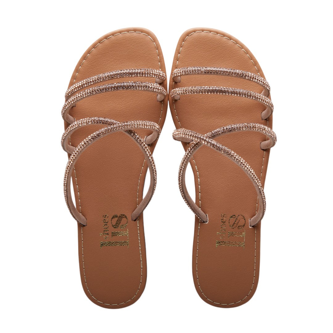 Sandalias Huaraches Casuales Para Mujer Dorados dv2925