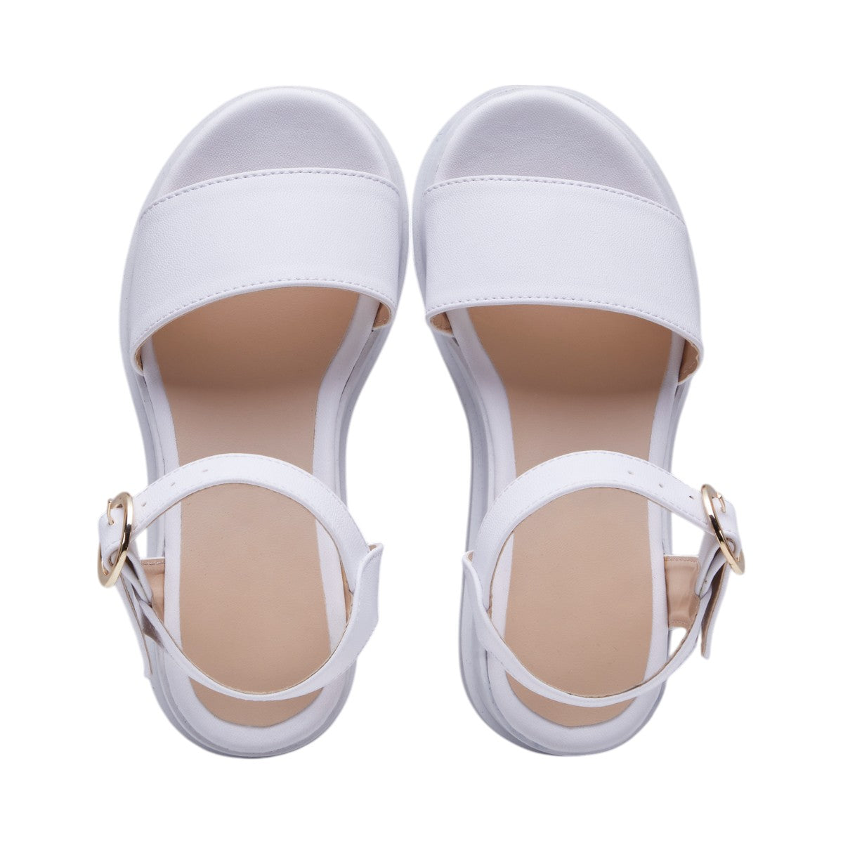 Sandalia Niña Plana Color Blanco dv2925
