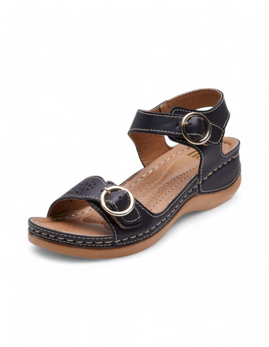Sandalia Mujer Suela Madera con Herrajes dv2925