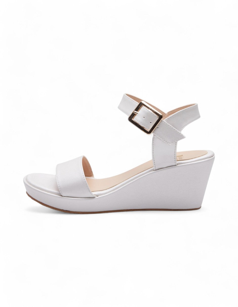 Sandalia Blanco Tacón Plataforma dv2925