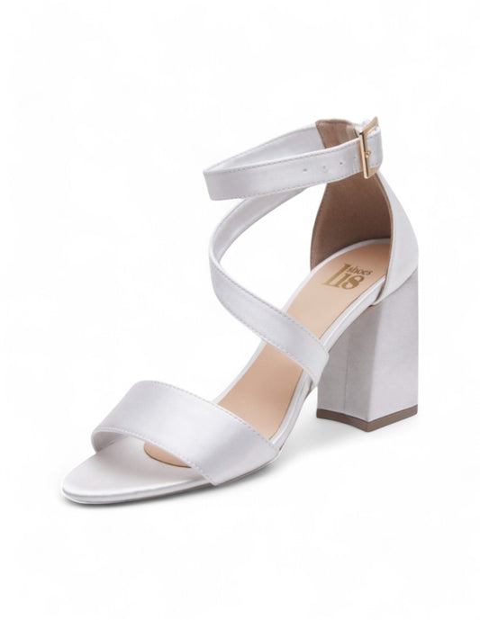 Sandalia Tacón Blanco Satin dv2925