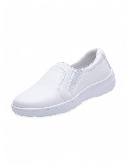Tenis Unisex Tipo Piel Elástico Blanco dv2925