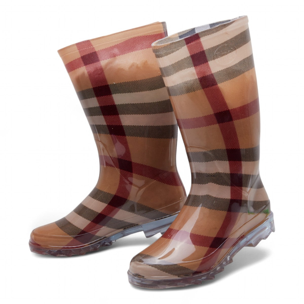 Botas Lluvia Dama Estampado Líneas Plástico Resistentes dv2925