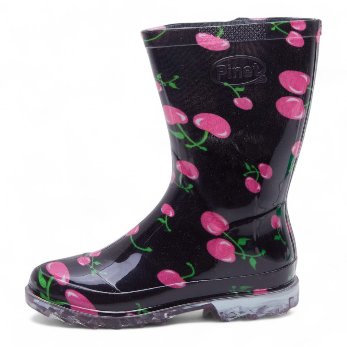 Botas Lluvia Niña Color Negro Estampado Cerezas dv2925
