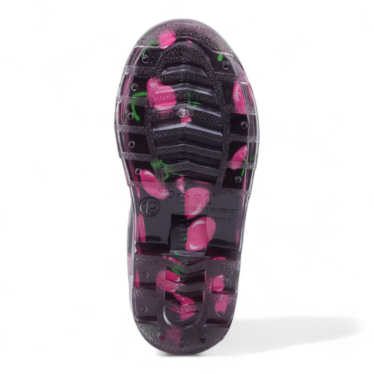 Botas Lluvia Niña Color Negro Estampado Cerezas dv2925
