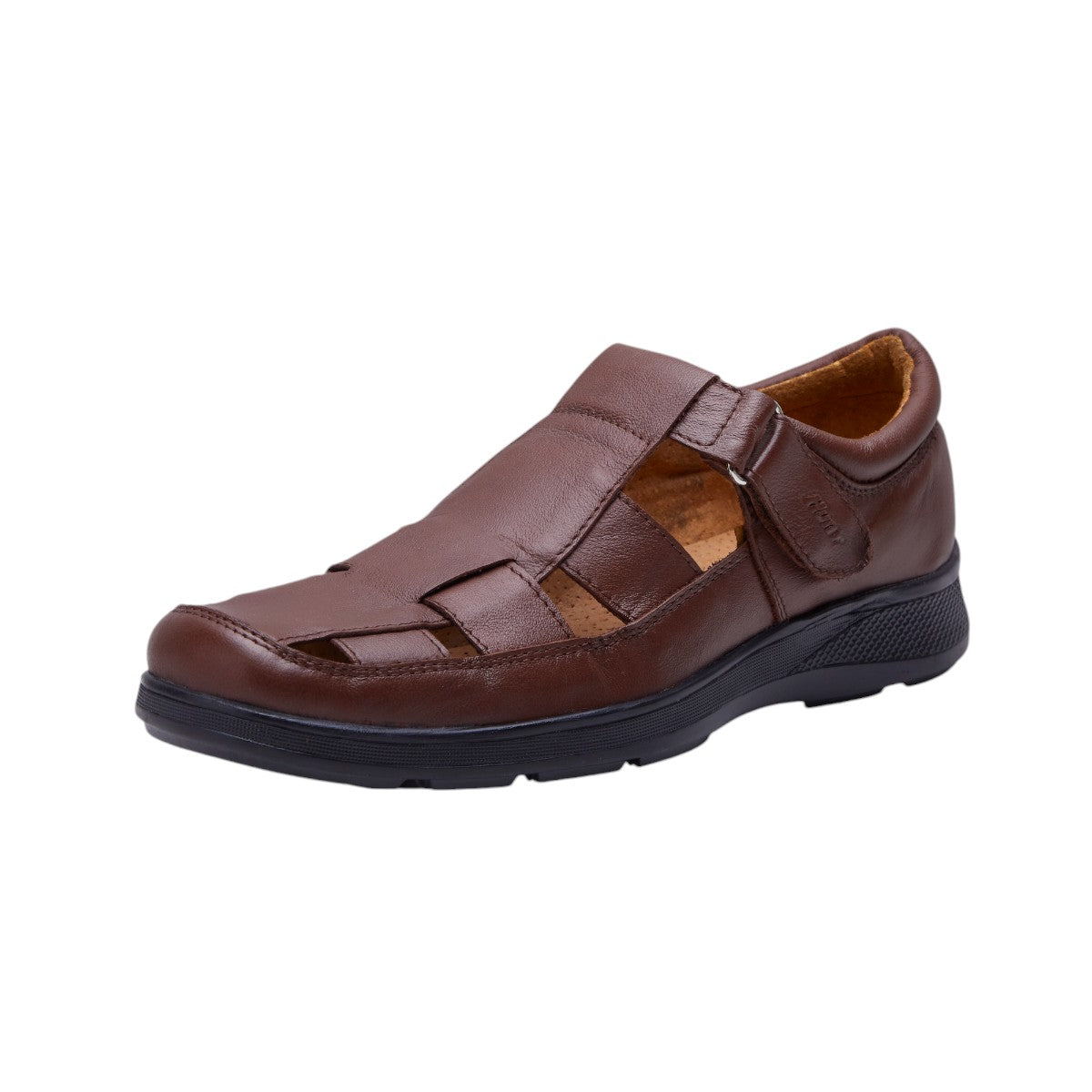 Sandalias Hombre Tipo Piel Casuales Cómodas Café dv2925