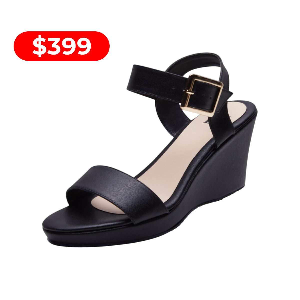 Sandalia de plataforma negro modelo O655822